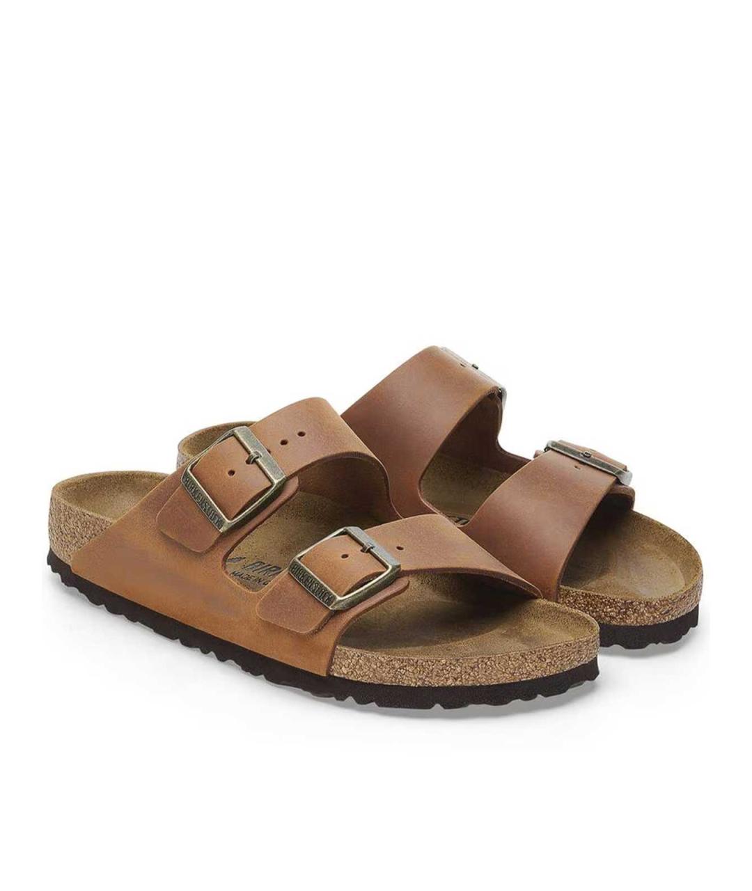 BIRKENSTOCK Коричневые кожаные сандалии, фото 5