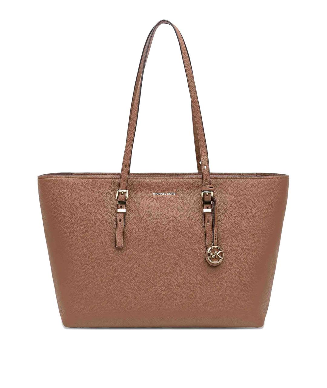 MICHAEL KORS Коричневая кожаная сумка тоут, фото 1