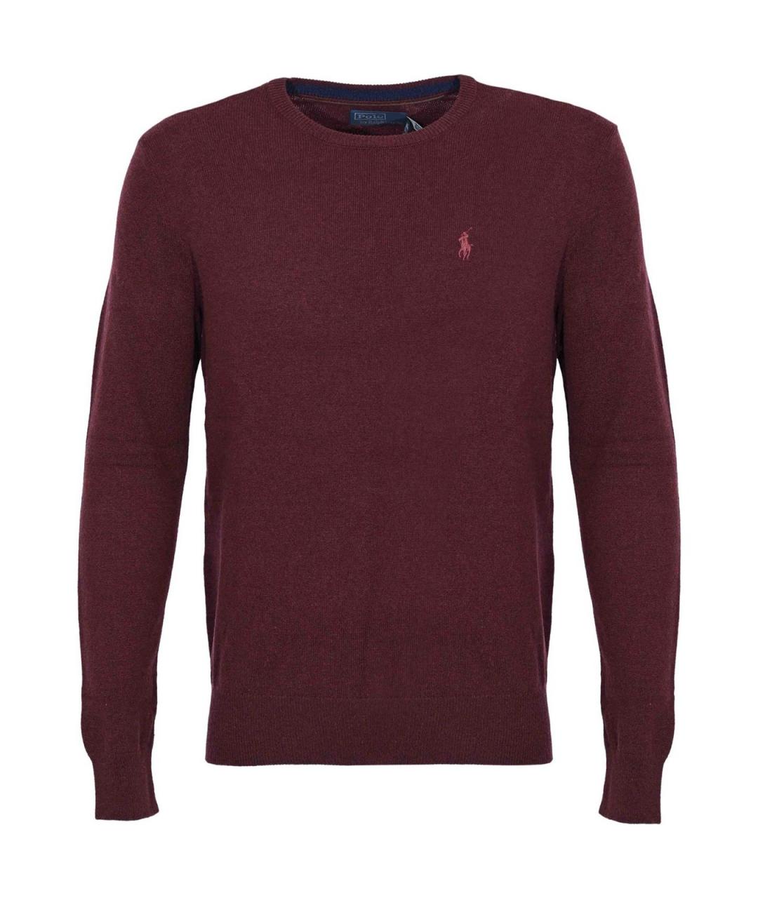 POLO RALPH LAUREN Бордовый шерстяной джемпер / свитер, фото 1