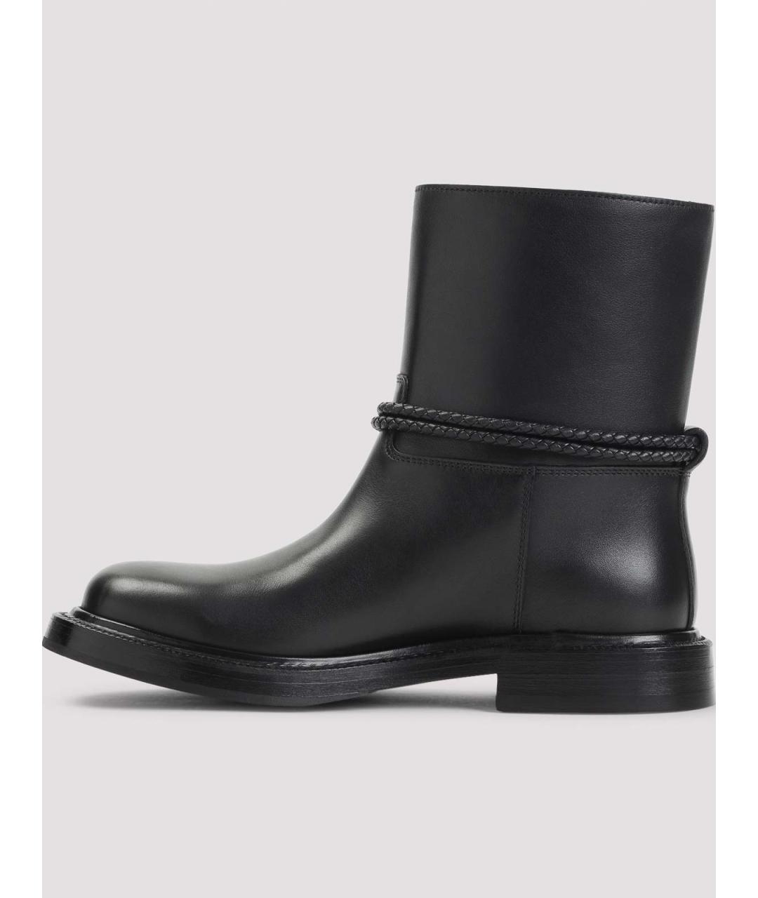 BOTTEGA VENETA Черные кожаные полусапоги, фото 2