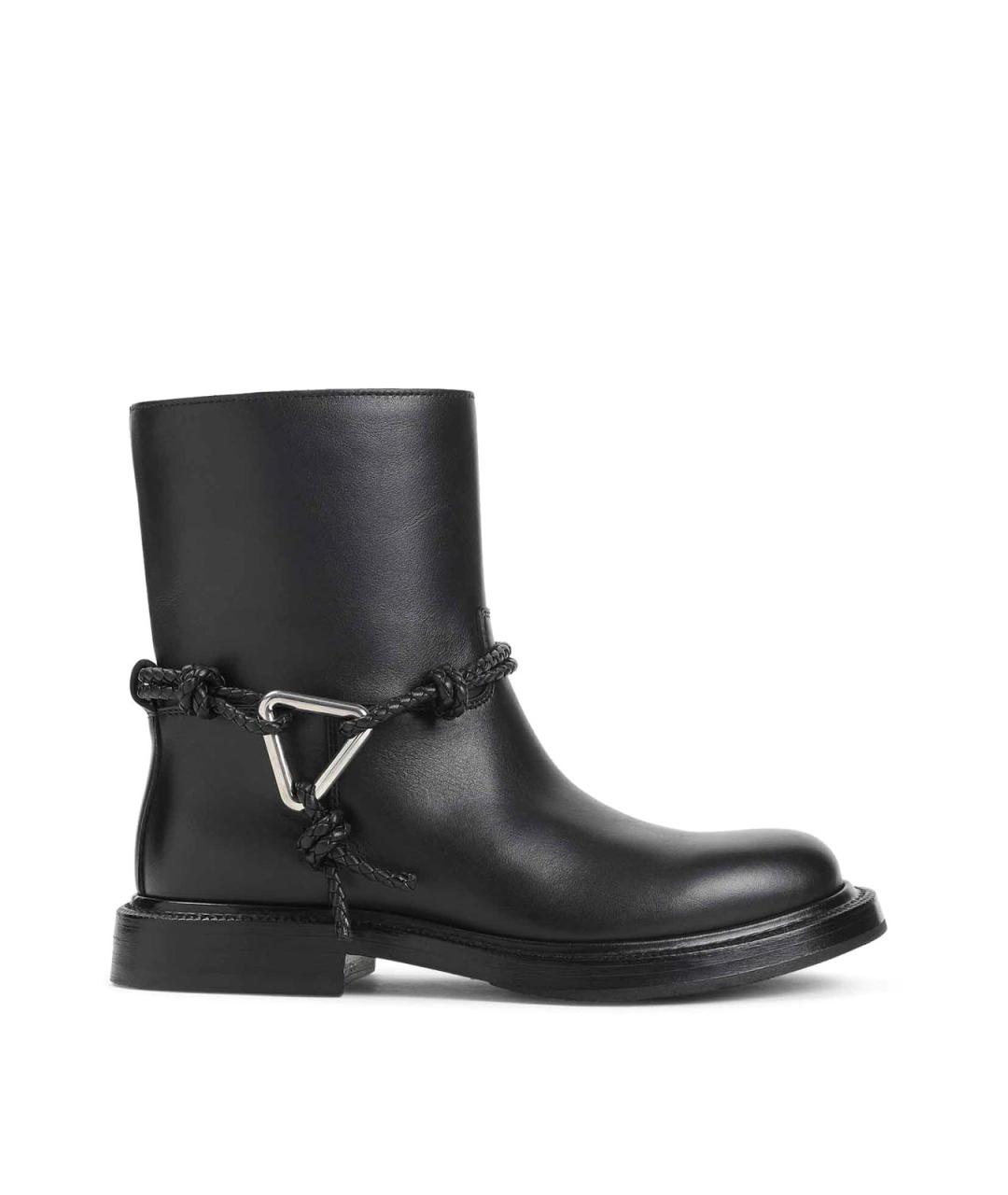 BOTTEGA VENETA Черные кожаные полусапоги, фото 1