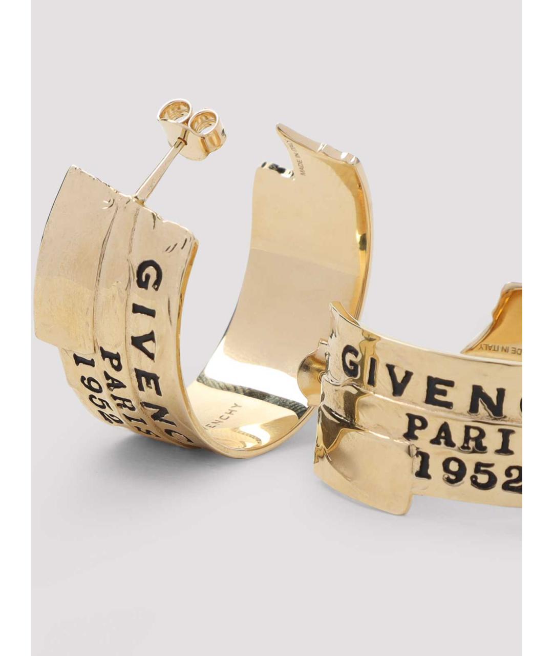 GIVENCHY Золотые латунные серьги, фото 3