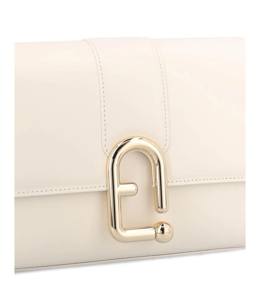 FURLA Белая кожаная сумка через плечо, фото 4