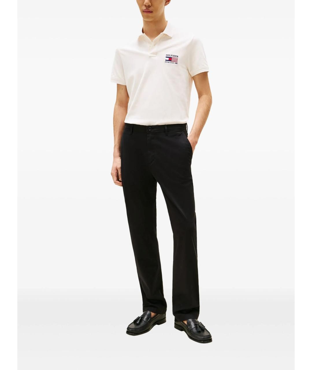 TOMMY HILFIGER Белое хлопковое поло с коротким рукавом, фото 2