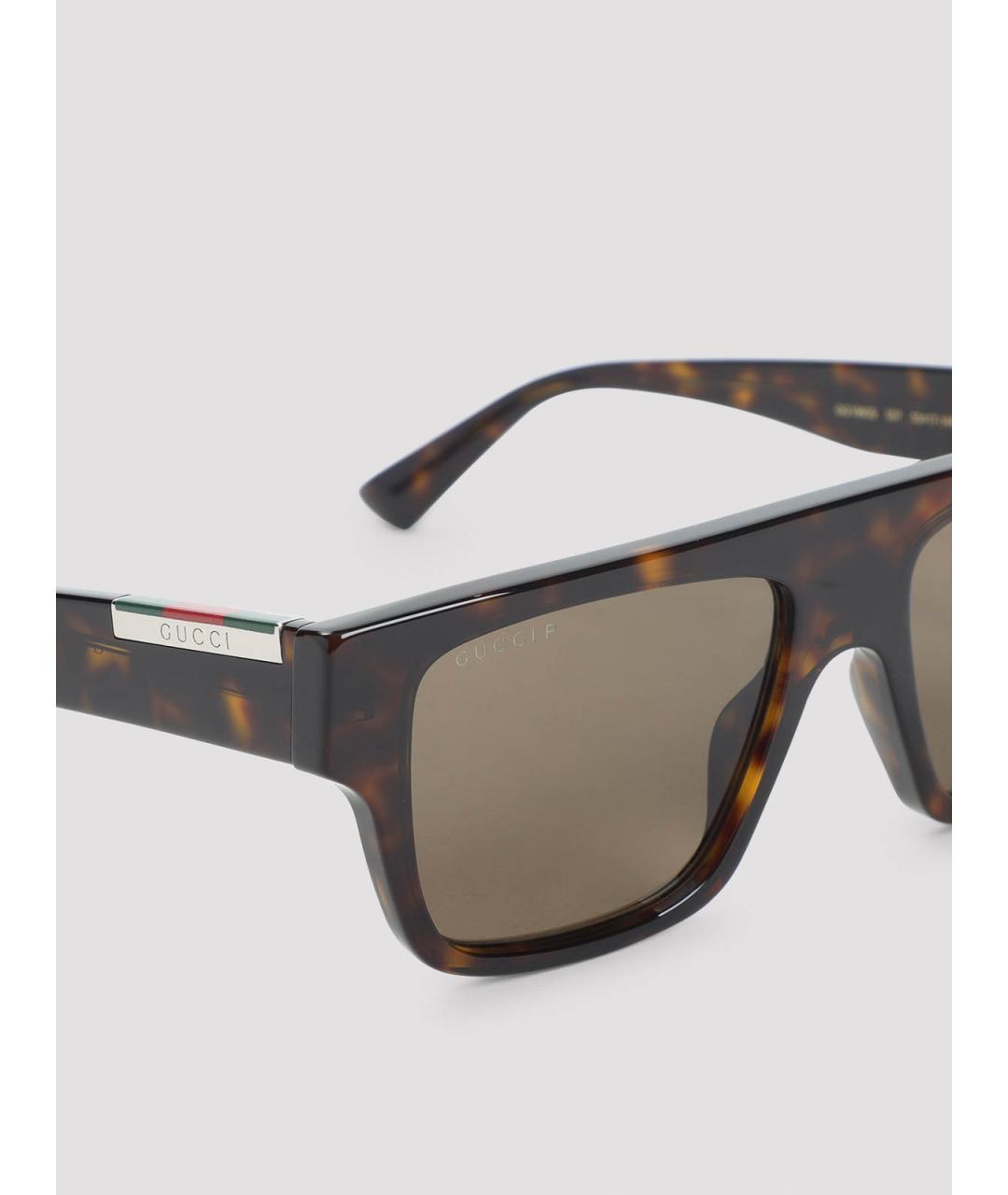 GUCCI Коричневые солнцезащитные очки, фото 3