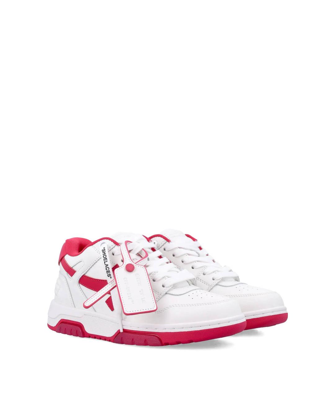 OFF-WHITE Белые кожаные кроссовки, фото 2