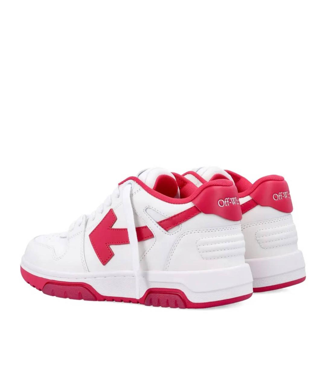 OFF-WHITE Белые кожаные кроссовки, фото 4