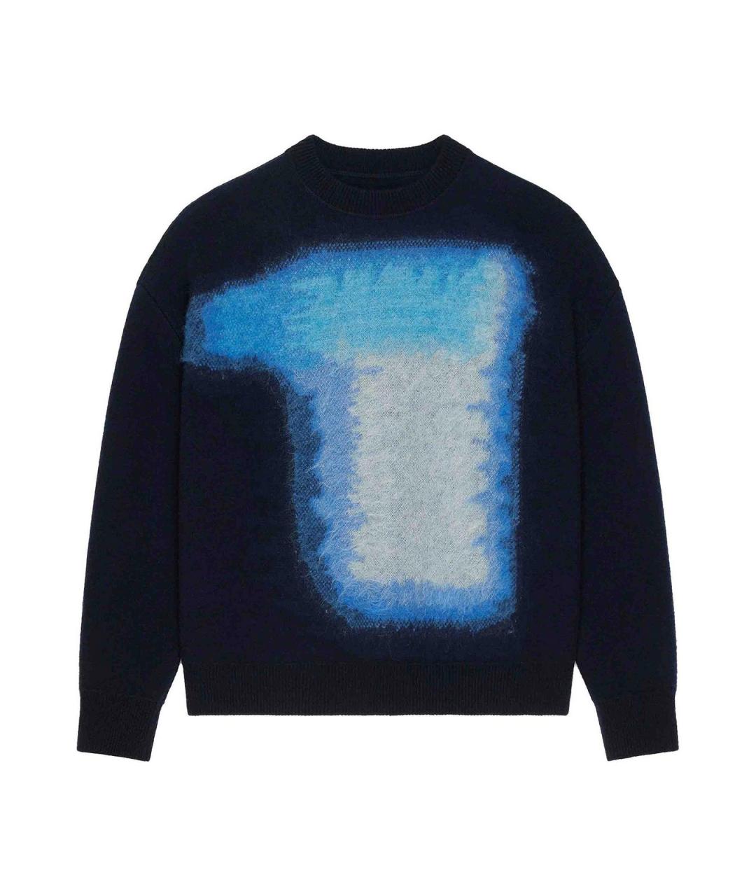 GIVENCHY Темно-синий шерстяной джемпер / свитер, фото 1