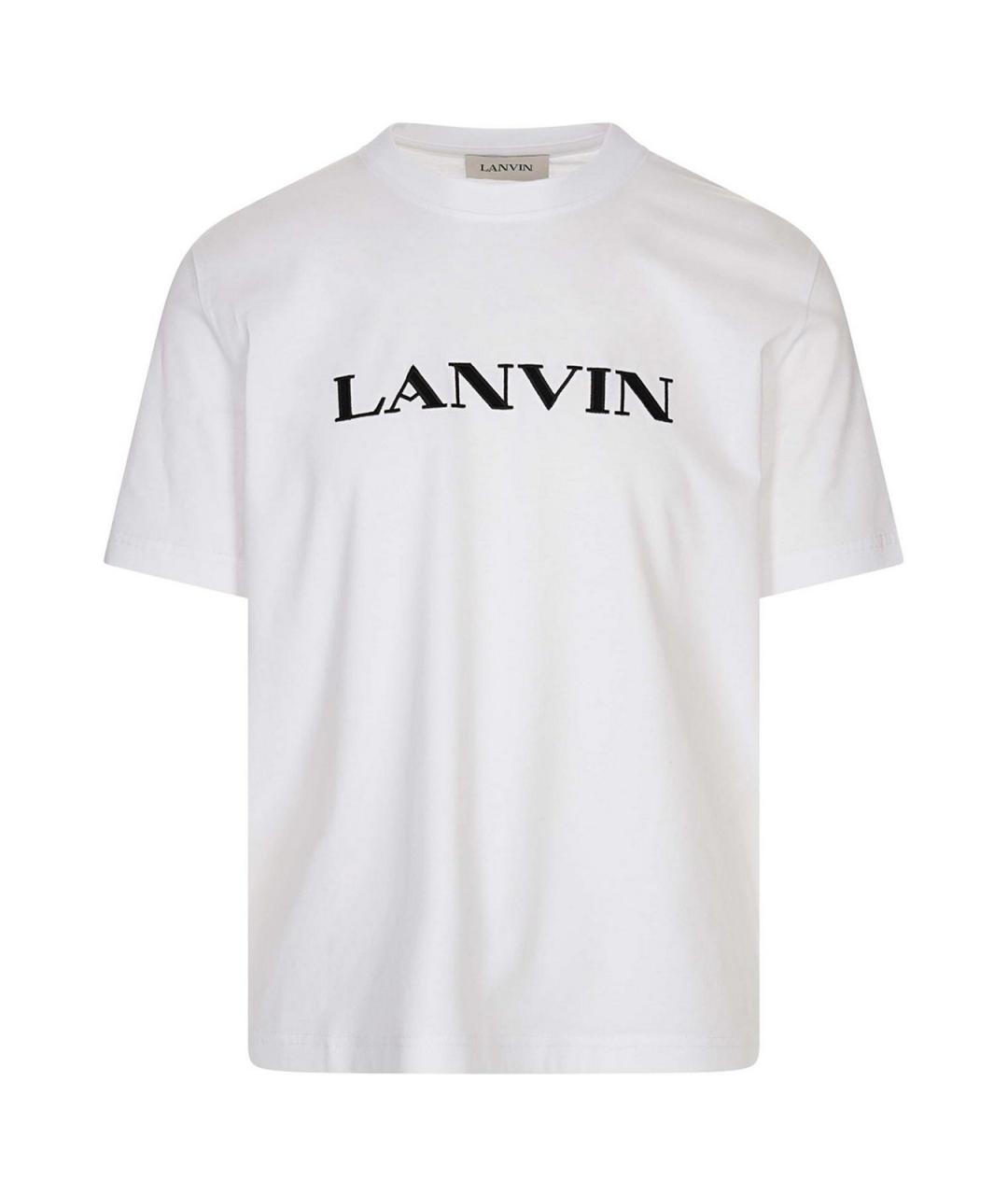 LANVIN Бежевая хлопковая футболка, фото 1