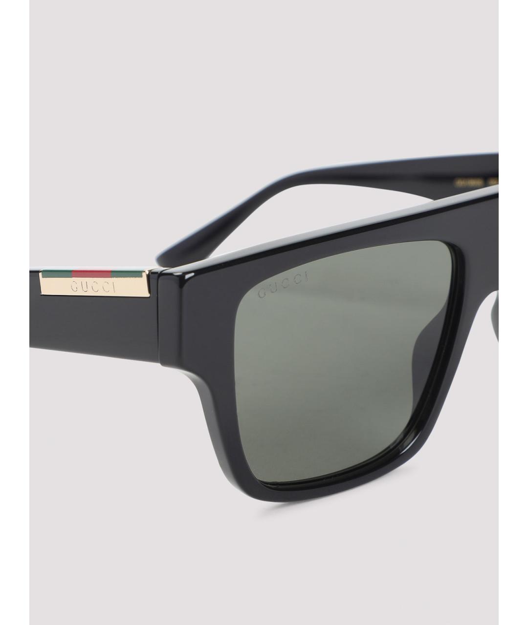 GUCCI Черные пластиковые солнцезащитные очки, фото 3