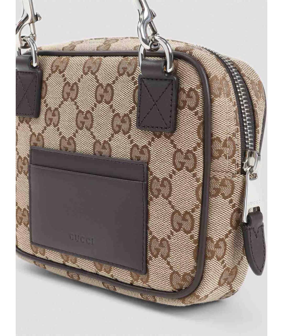 GUCCI Бежевая тканевая сумка через плечо, фото 3