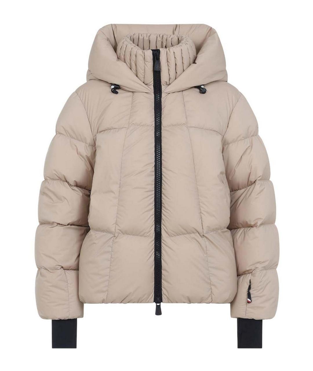 MONCLER Бежевая полиамидовая куртка, фото 1