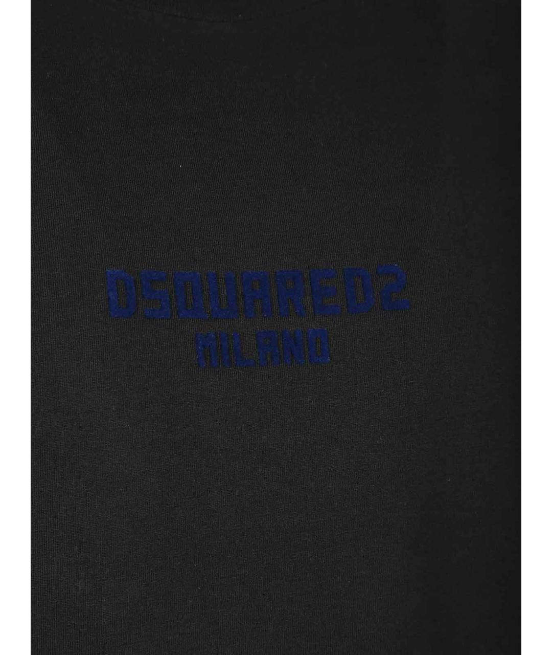 DSQUARED2 Черная хлопковая футболка, фото 3