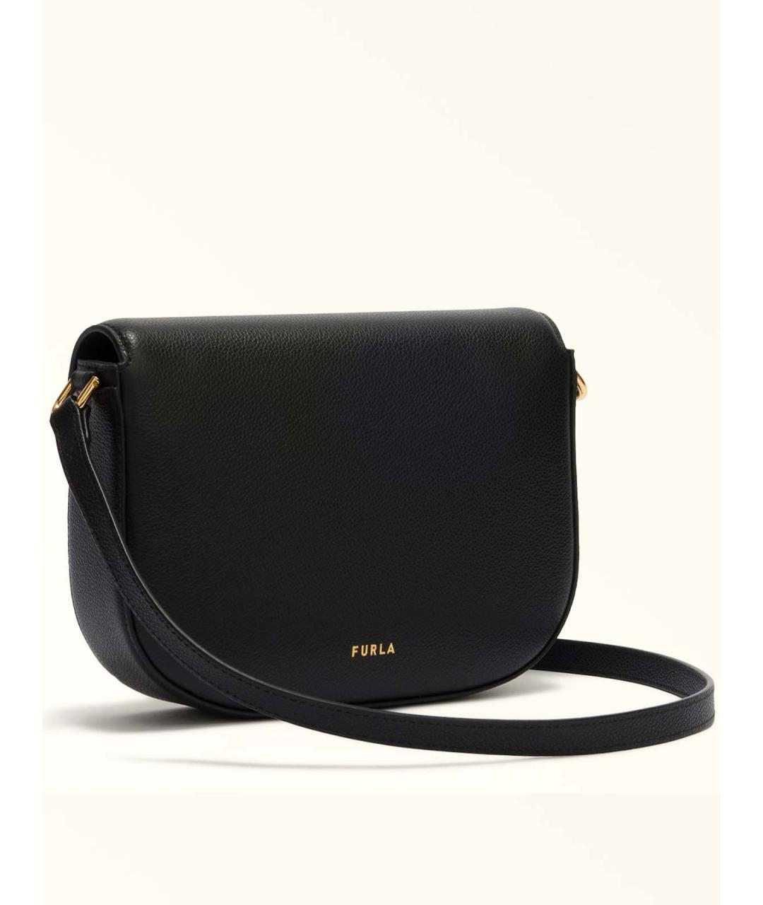 FURLA Черная кожаная сумка через плечо, фото 2