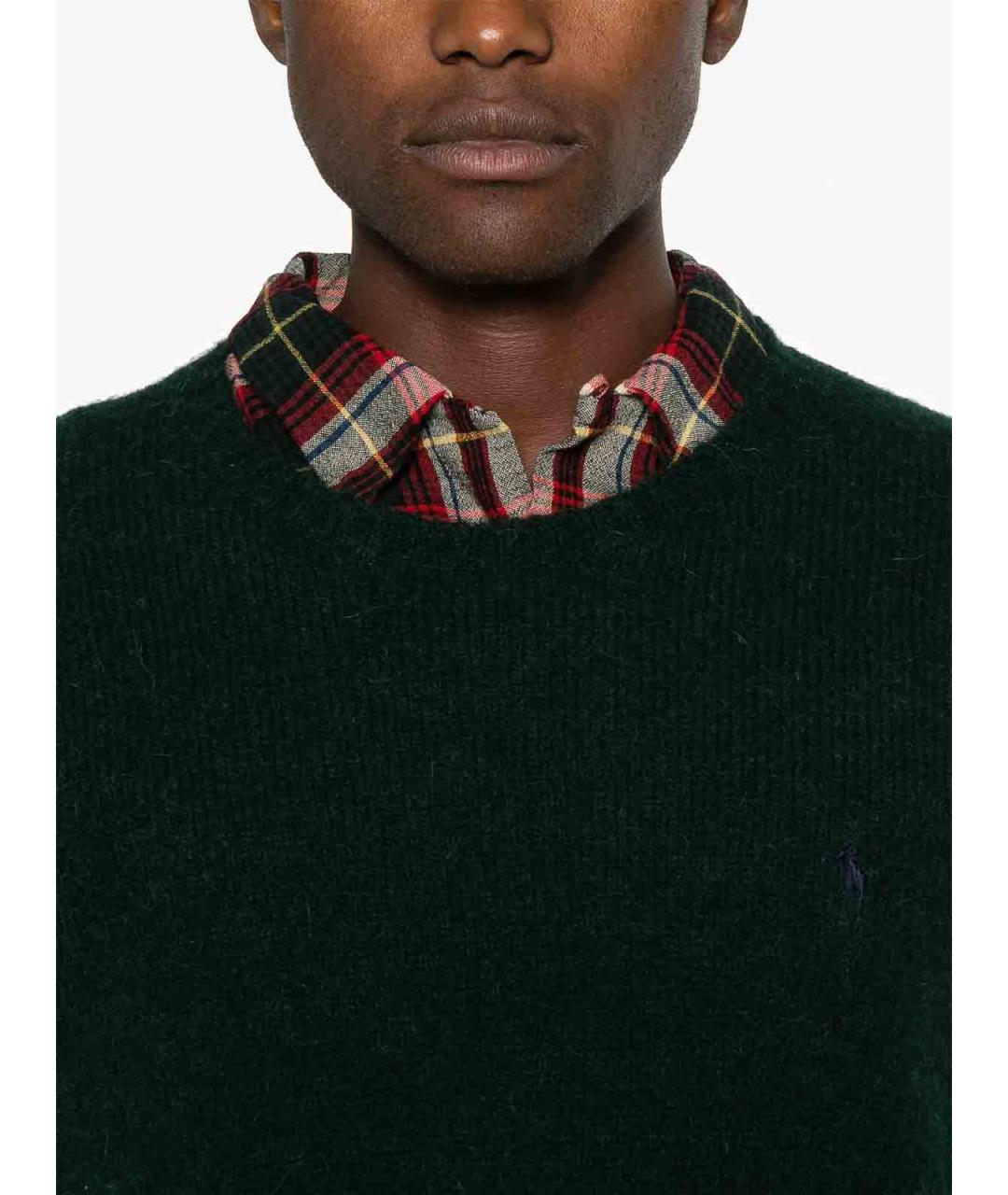 POLO RALPH LAUREN Зеленый шерстяной джемпер / свитер, фото 5