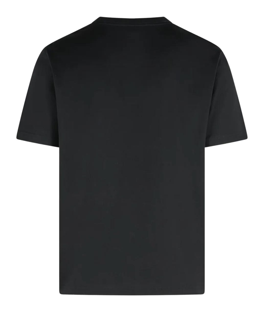 LANVIN Черная хлопковая футболка, фото 2