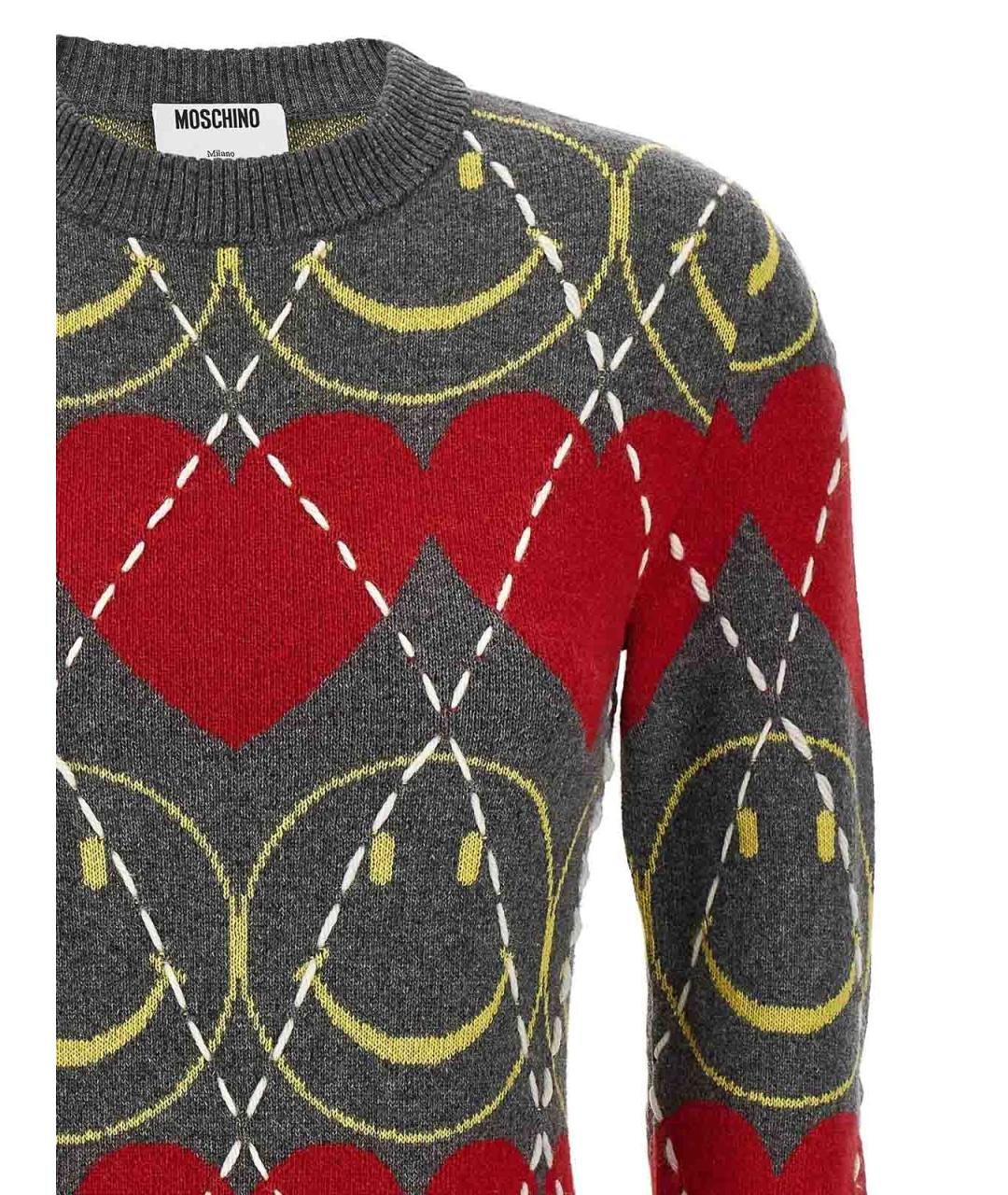 MOSCHINO Мульти кашемировое повседневное платье, фото 3