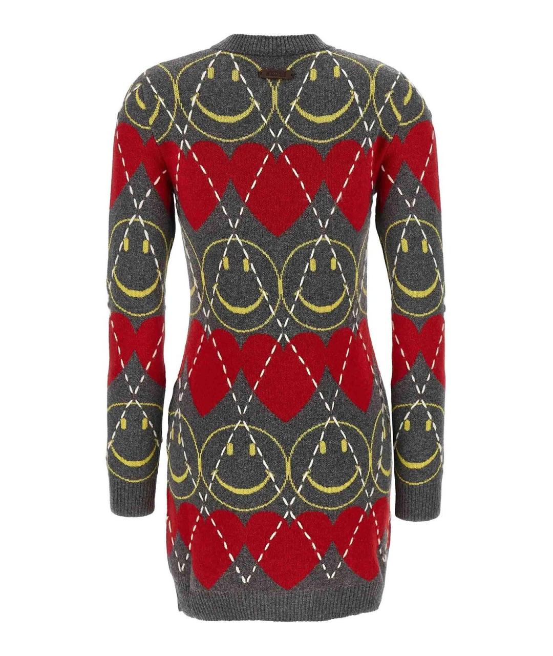 MOSCHINO Мульти кашемировое повседневное платье, фото 2