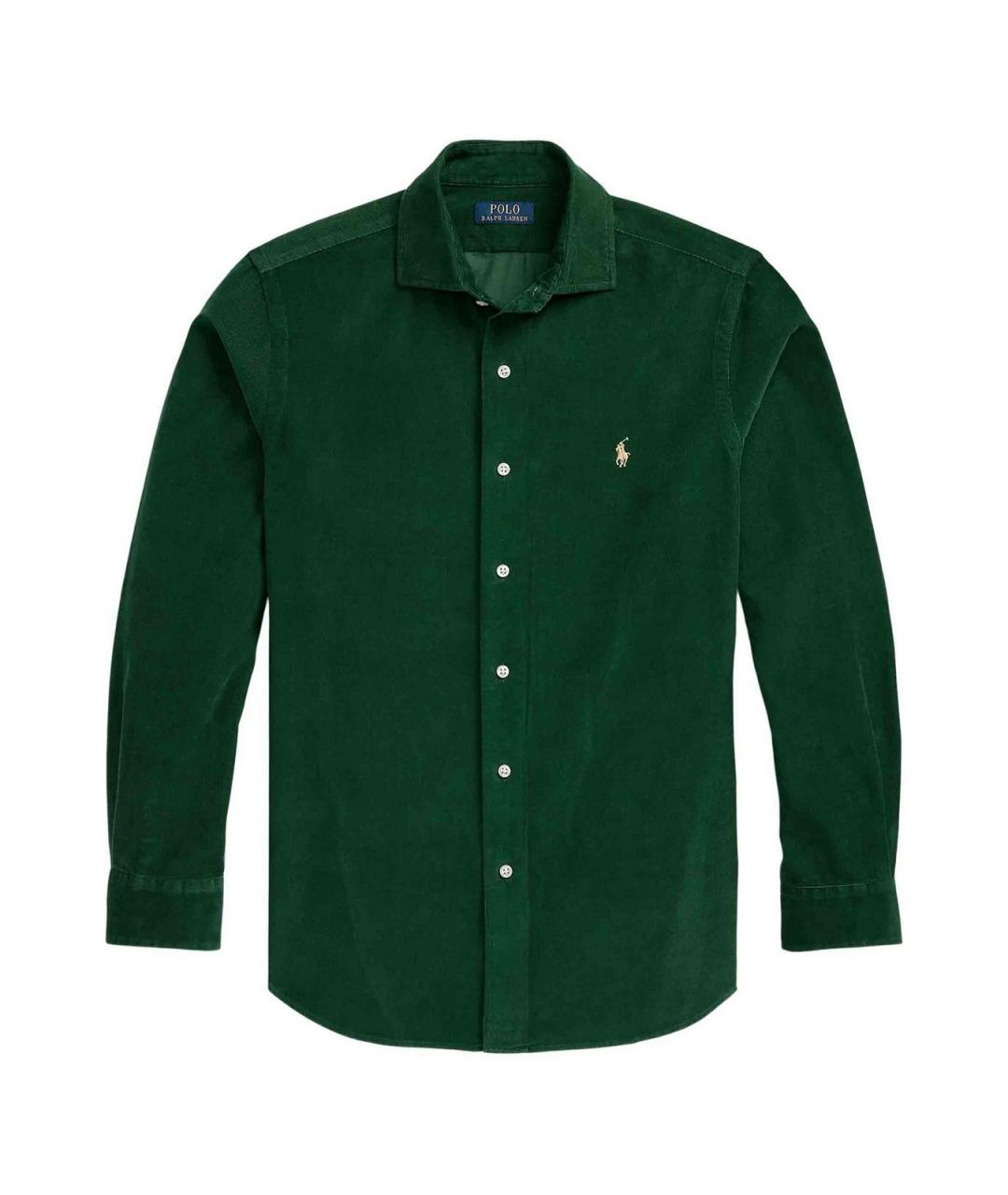 POLO RALPH LAUREN Зеленая хлопковая классическая рубашка, фото 1
