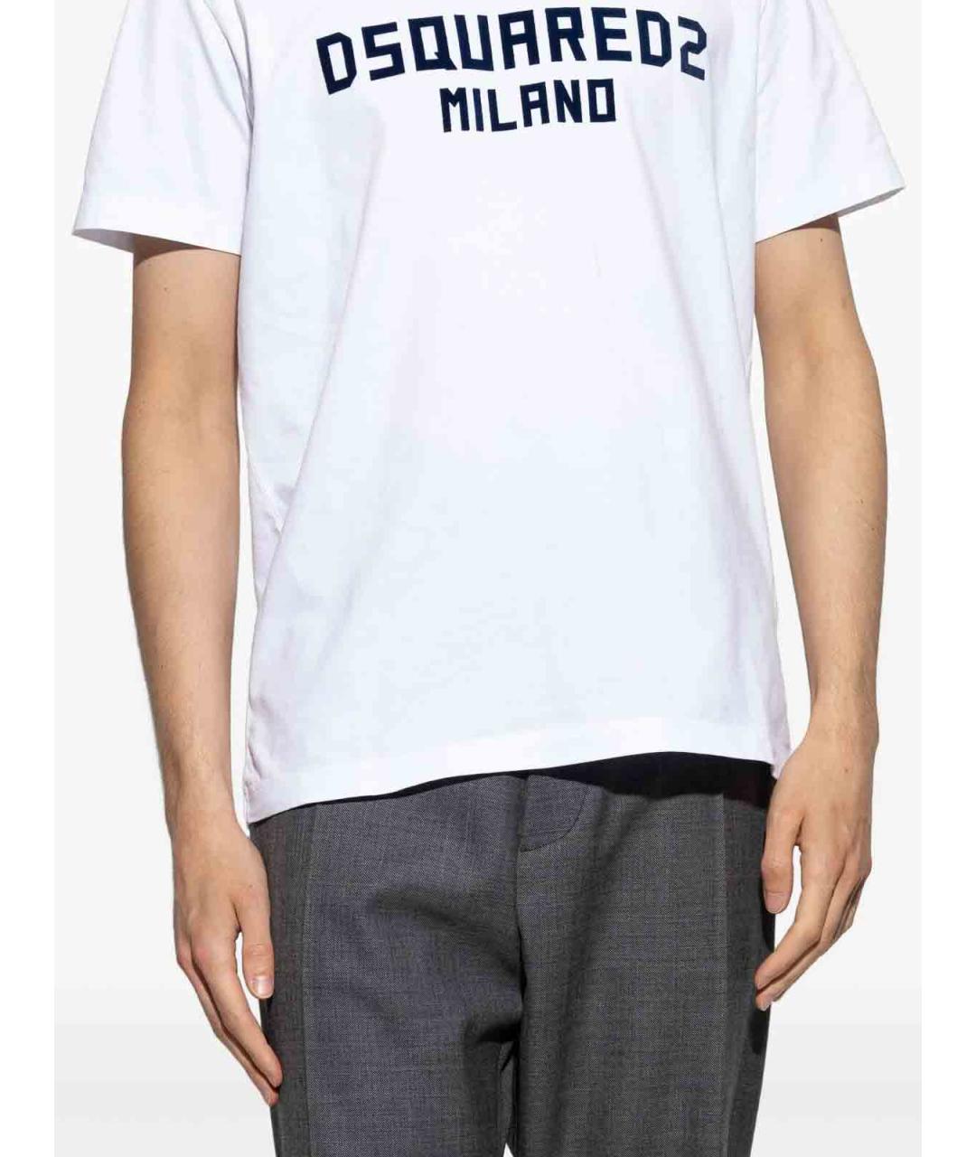 DSQUARED2 Белая хлопковая футболка, фото 3