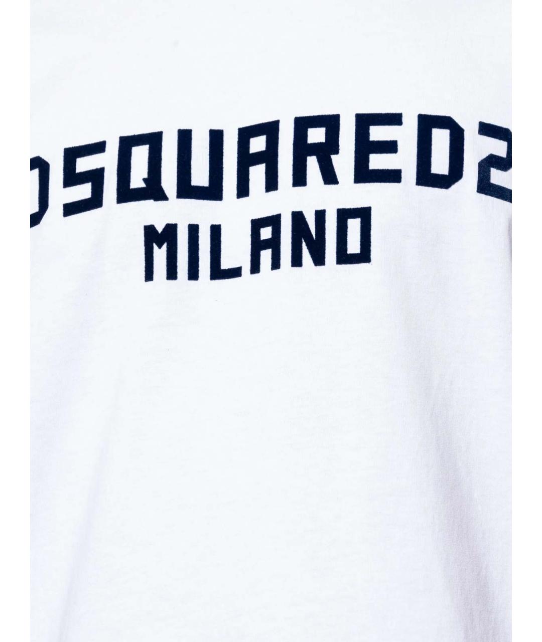 DSQUARED2 Белая хлопковая футболка, фото 5