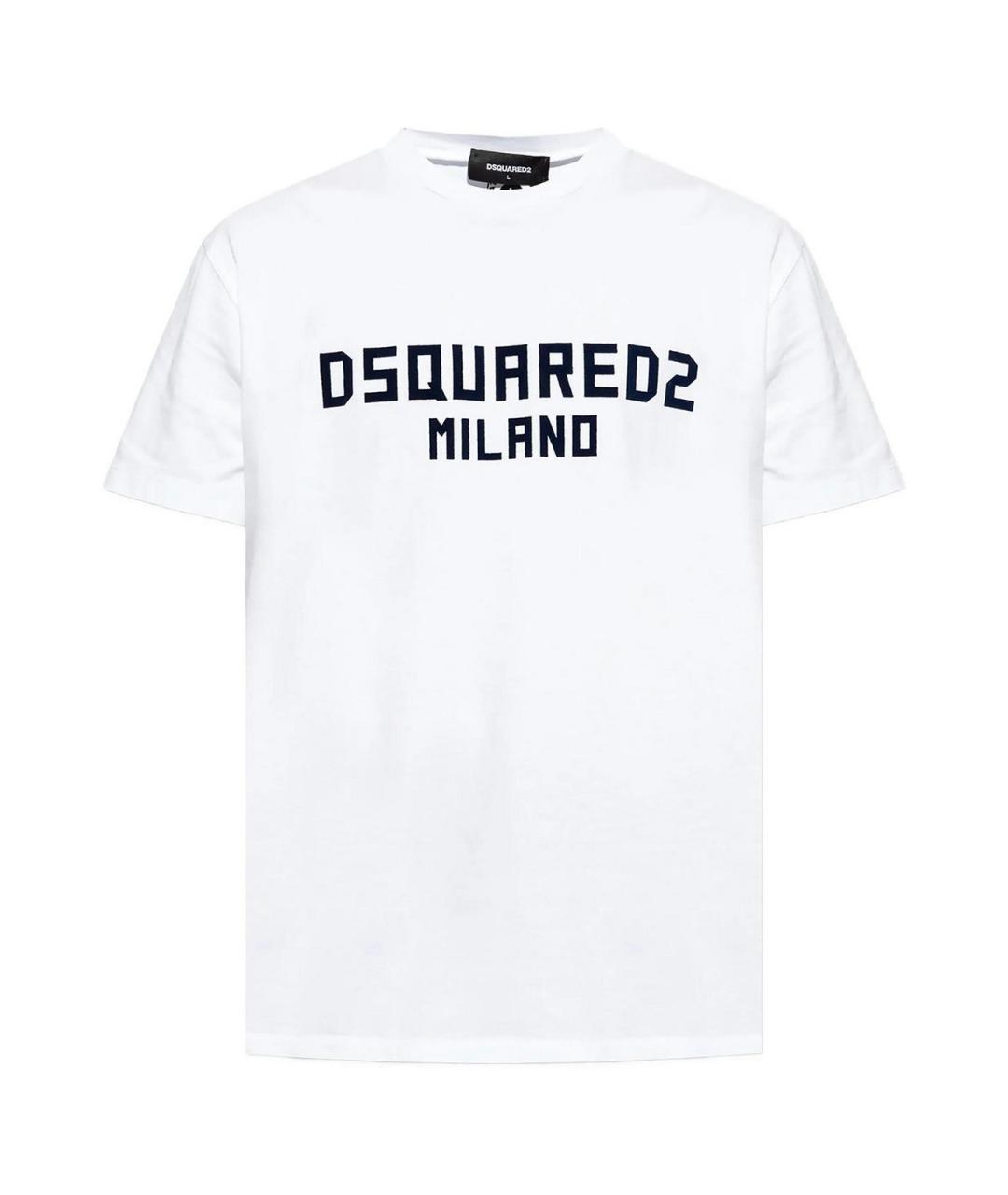 DSQUARED2 Белая хлопковая футболка, фото 1