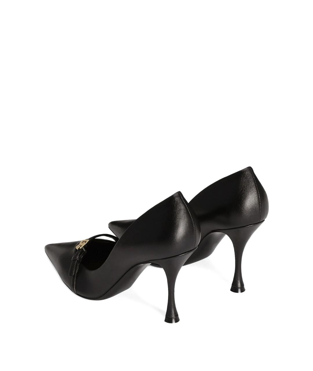 DOLCE&GABBANA Черные кожаные туфли, фото 4