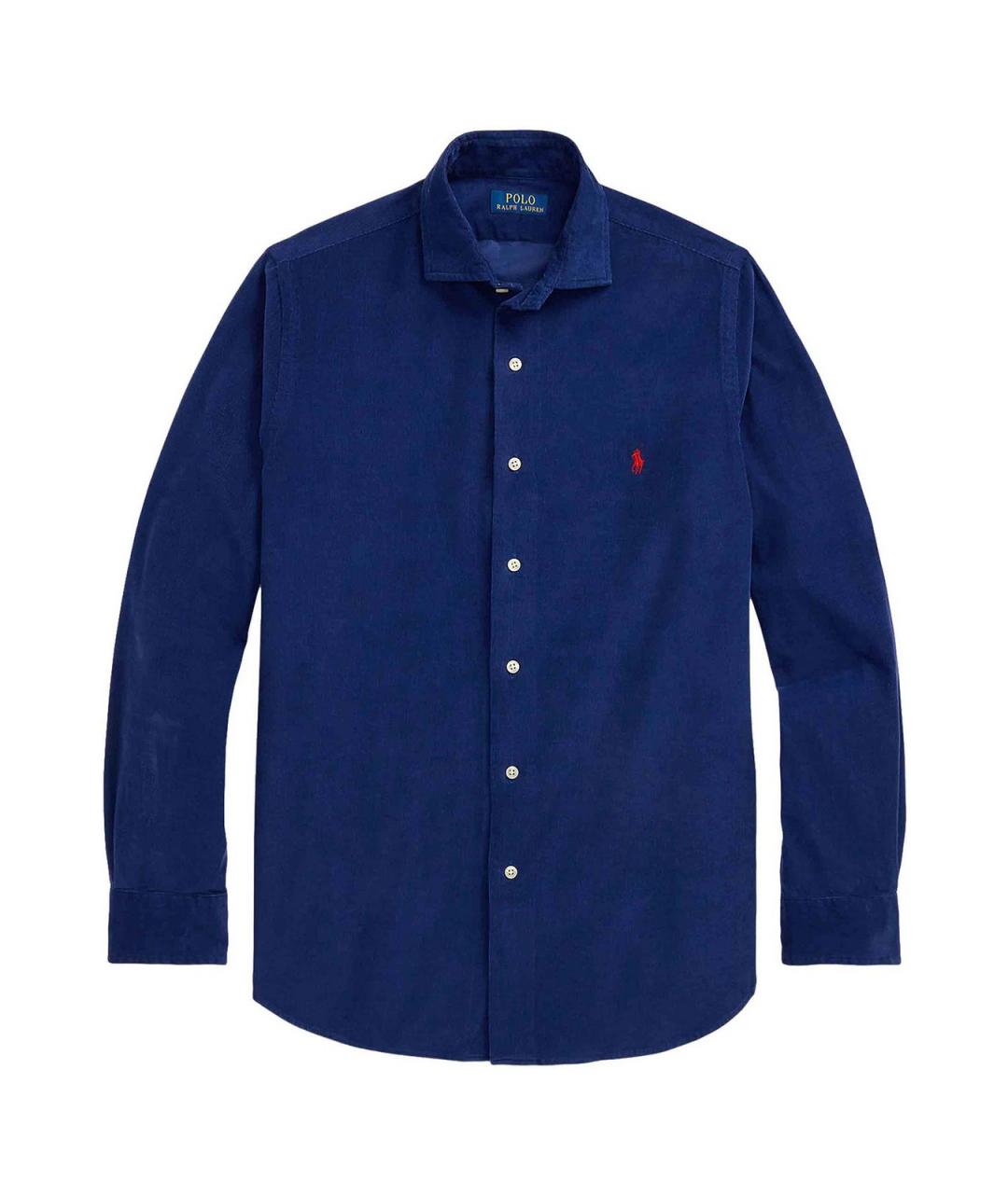 POLO RALPH LAUREN Синяя хлопковая классическая рубашка, фото 1
