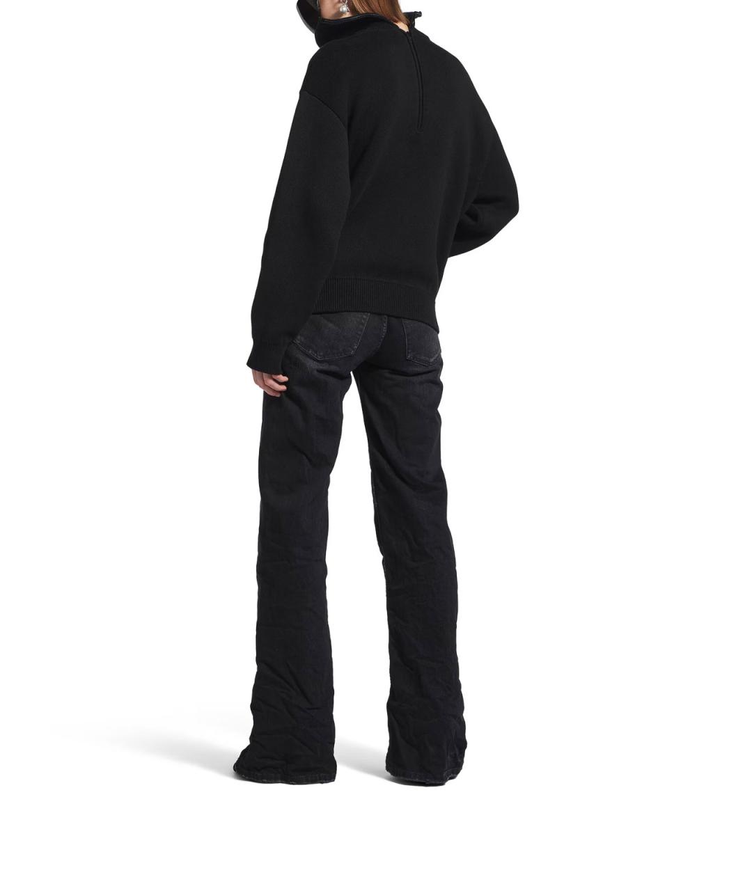 BALENCIAGA Черные хлопковые прямые джинсы, фото 4