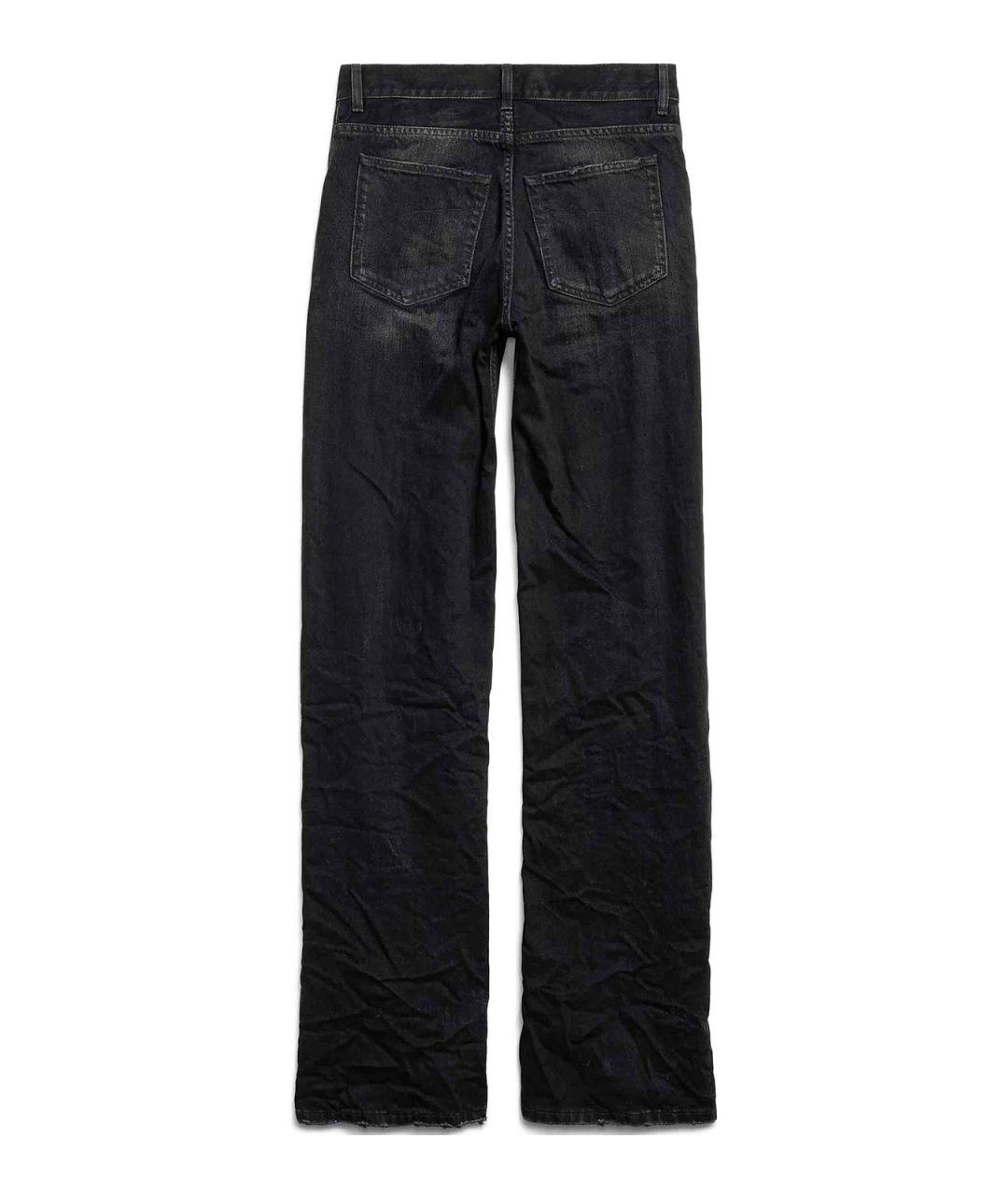 BALENCIAGA Черные хлопковые прямые джинсы, фото 2