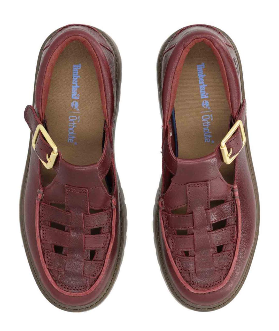 TIMBERLAND Бордовые кожаные лоферы, фото 5