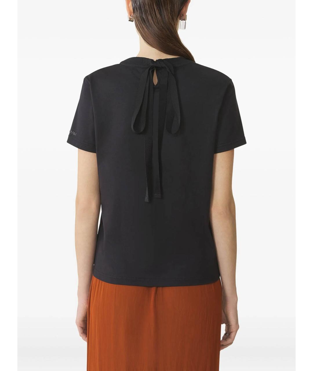 LANVIN Черная хлопковая футболка, фото 4