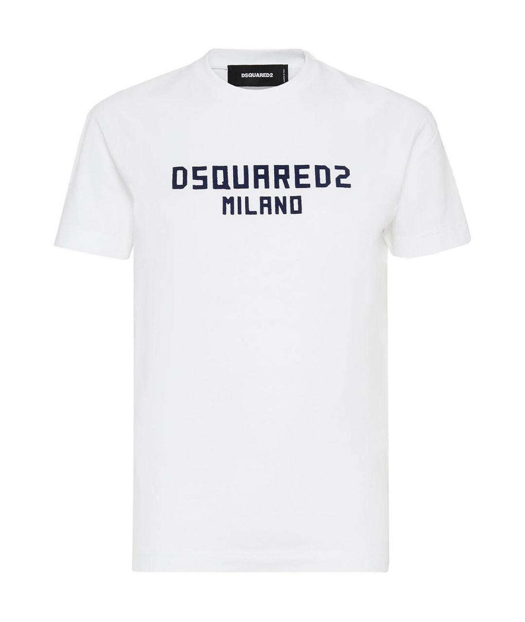 DSQUARED2 Белая хлопковая футболка, фото 1