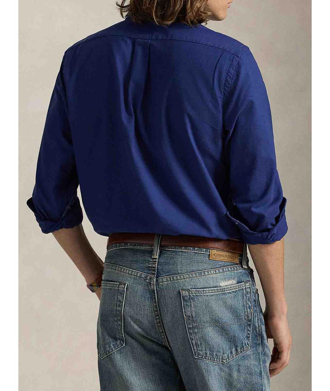 POLO RALPH LAUREN Синяя хлопковая кэжуал рубашка, фото 3