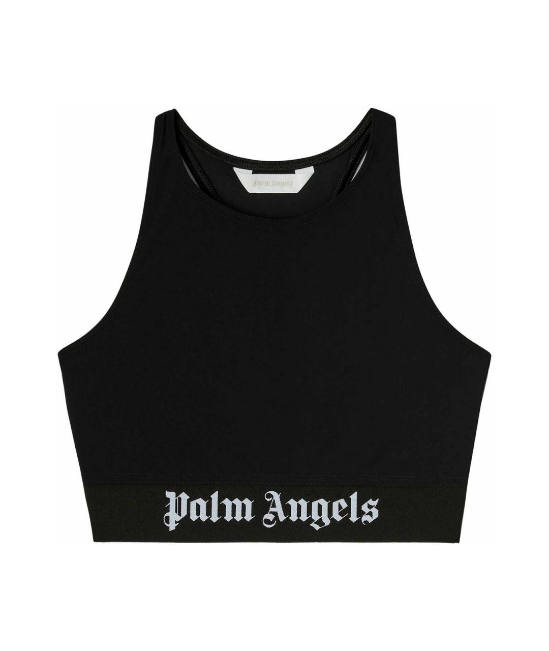 PALM ANGELS Черная полиамидовая майка, фото 1