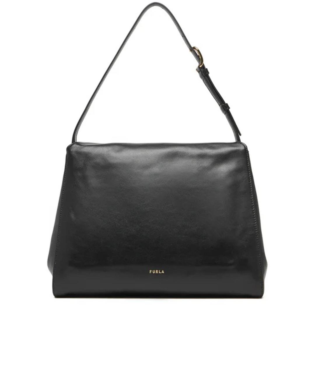 FURLA Черная кожаная сумка через плечо, фото 3