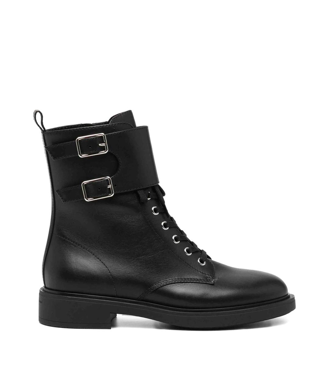 GIANVITO ROSSI Черные кожаные ботинки, фото 1
