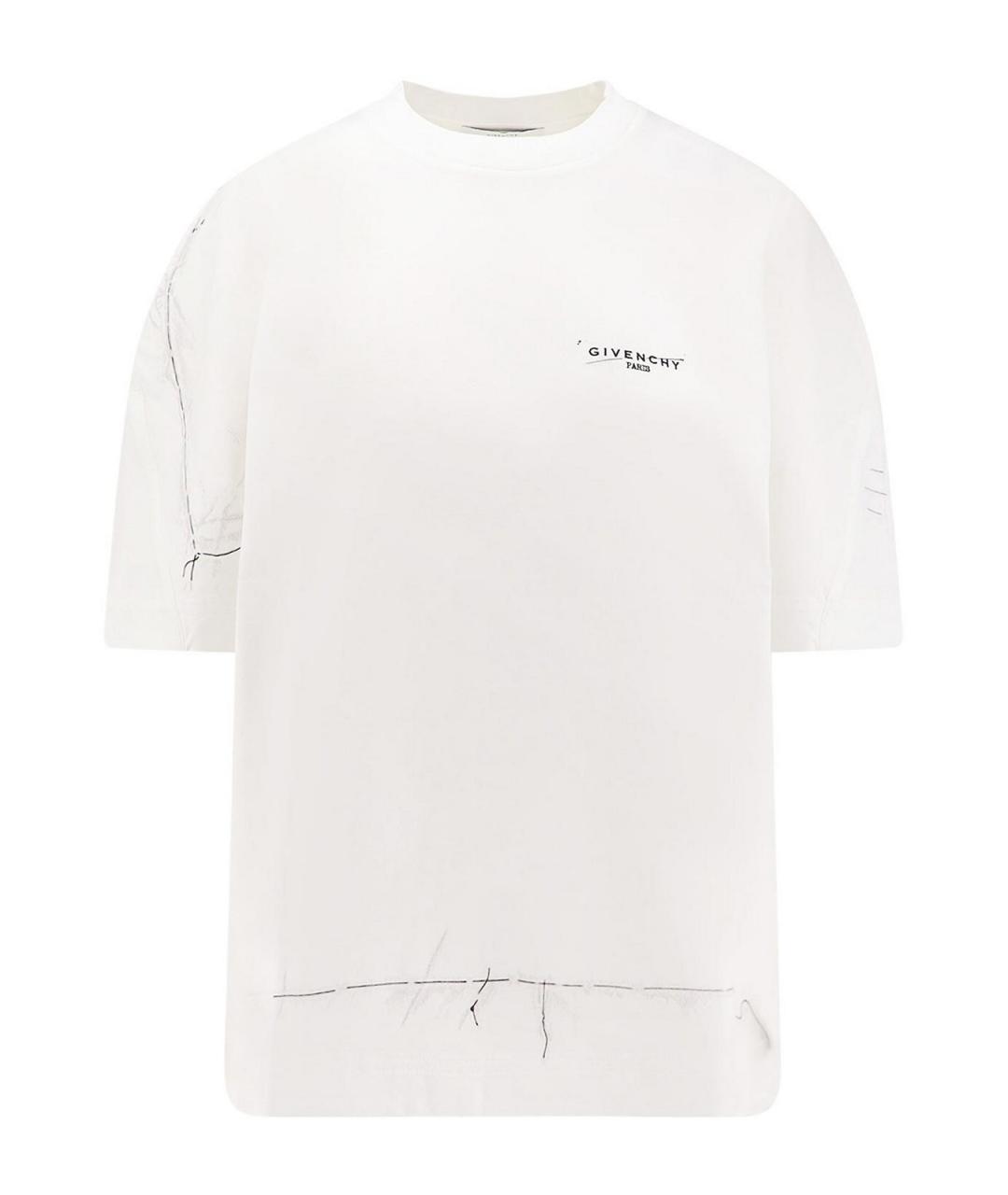 GIVENCHY Белая хлопковая футболка, фото 1