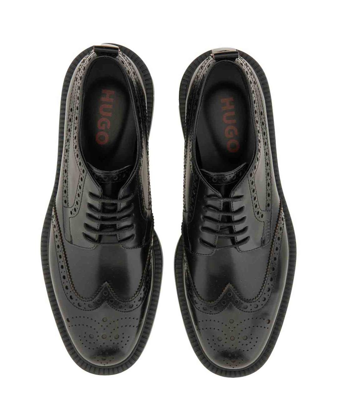 HUGO BOSS Черные кожаные лоферы, фото 6