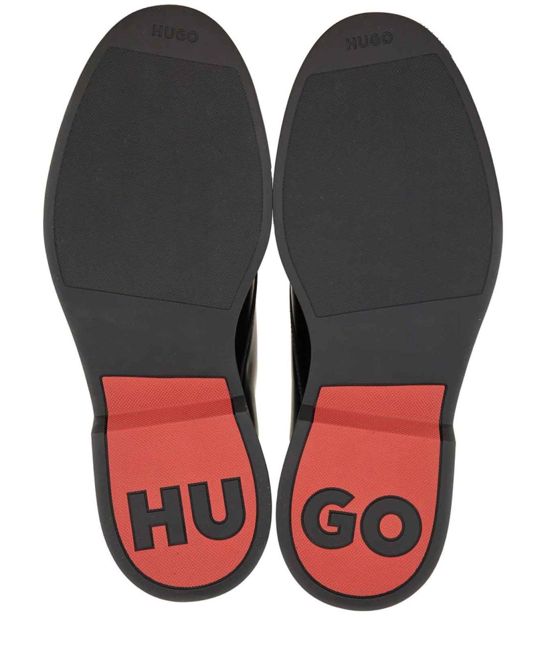 HUGO BOSS Черные кожаные лоферы, фото 5