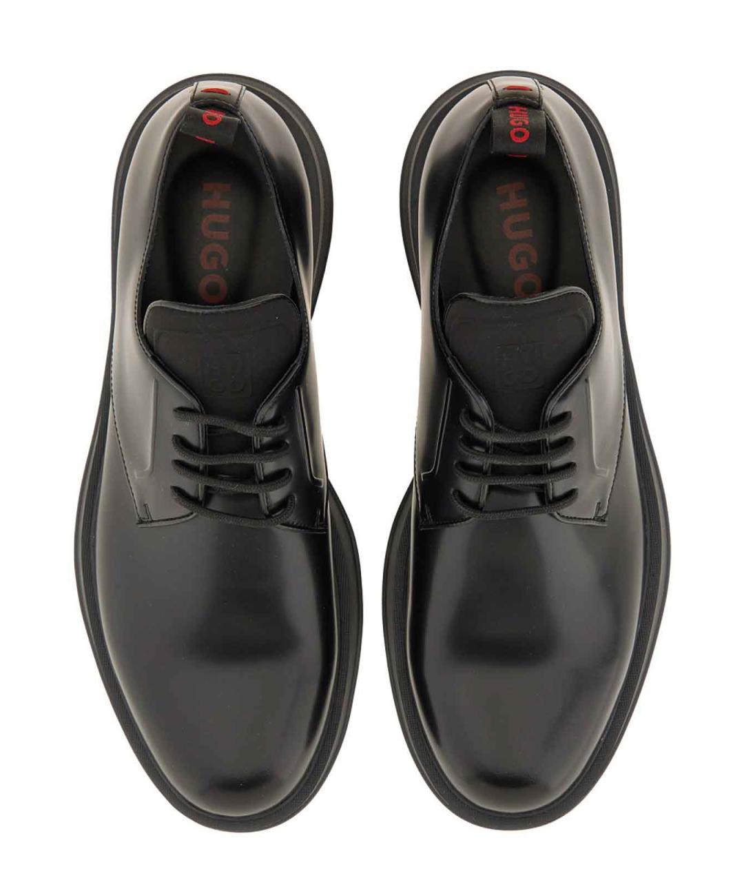 HUGO BOSS Черные кожаные лоферы, фото 6