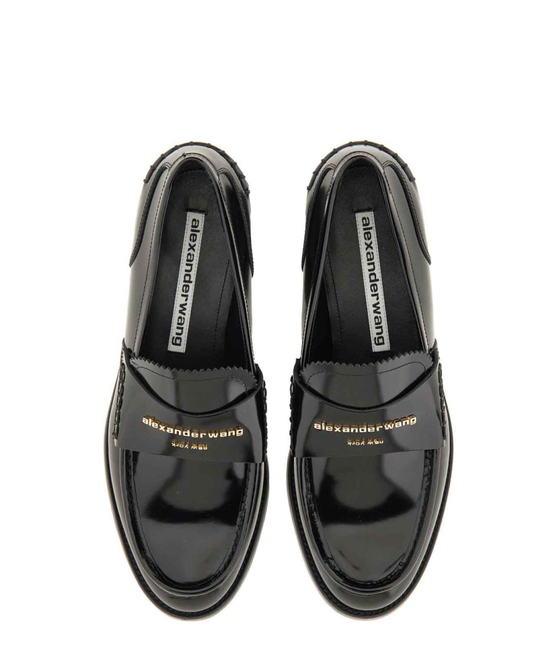 ALEXANDER WANG Черные кожаные лоферы, фото 6