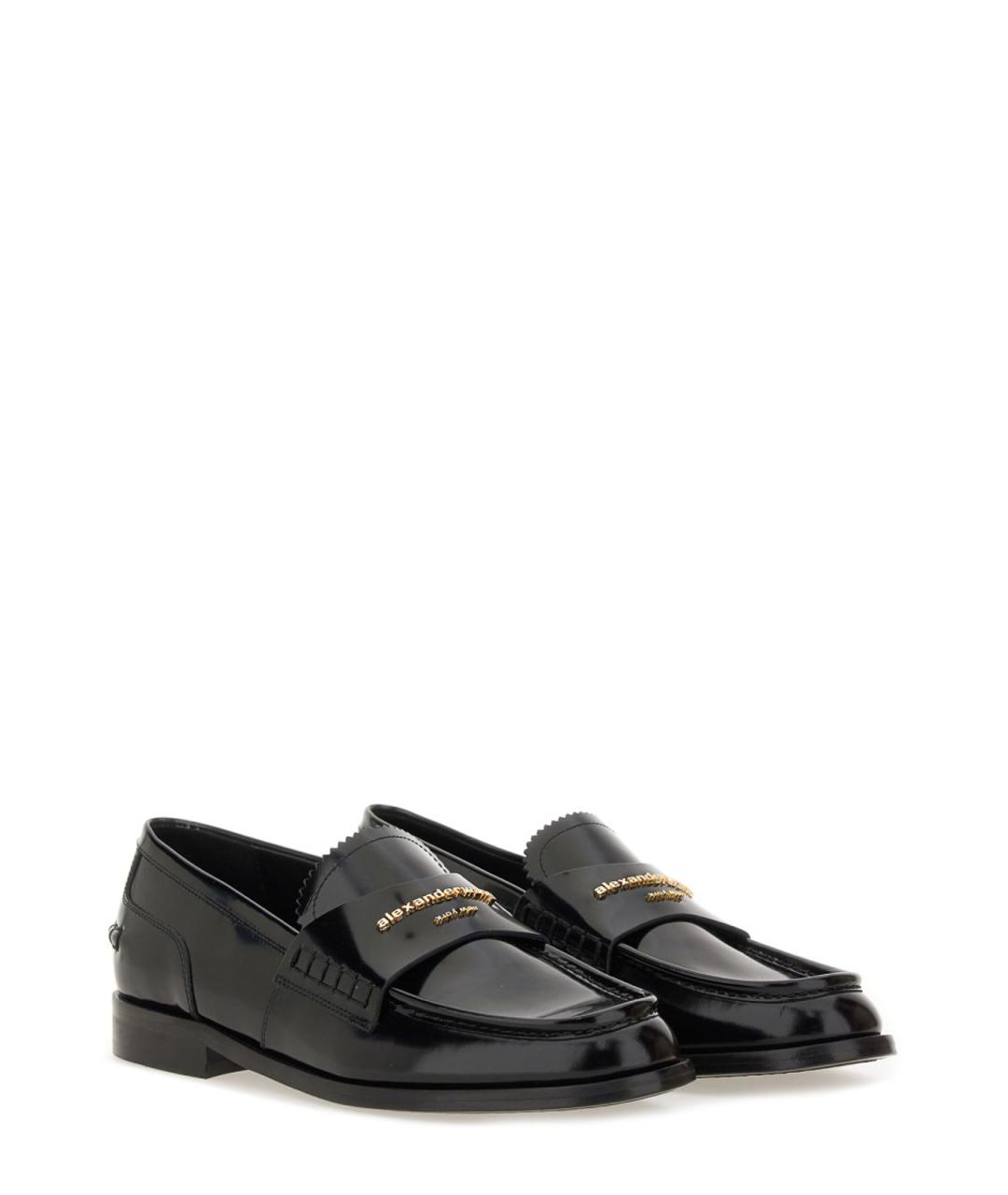 ALEXANDER WANG Черные кожаные лоферы, фото 2