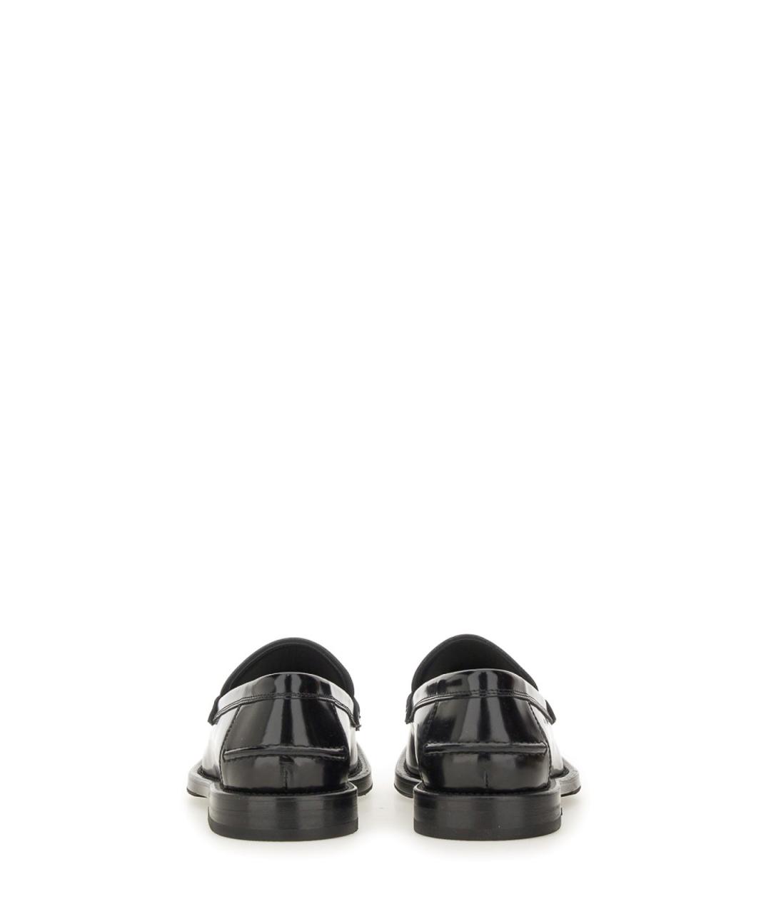 MOSCHINO Черные кожаные лоферы, фото 3