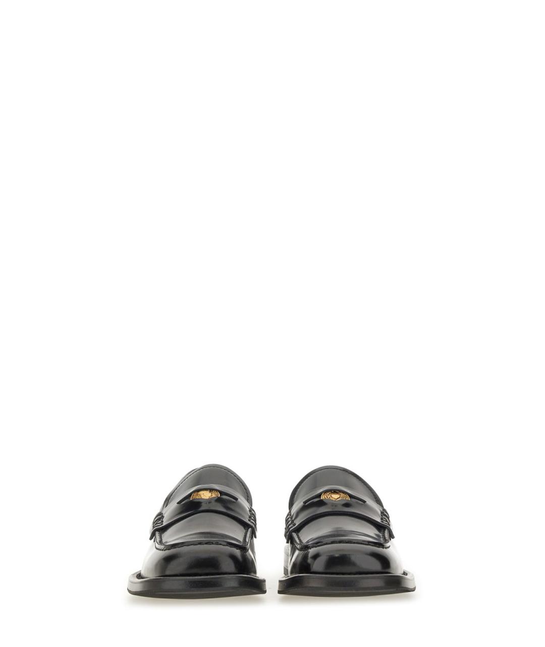 MOSCHINO Черные кожаные лоферы, фото 4