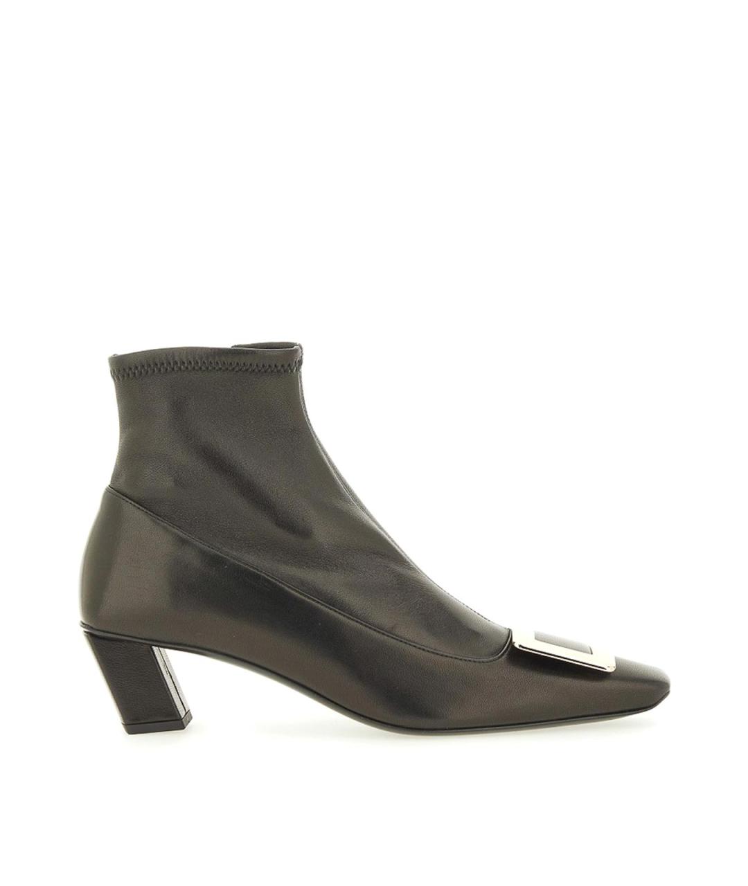 ROGER VIVIER Черные кожаные сапоги, фото 1
