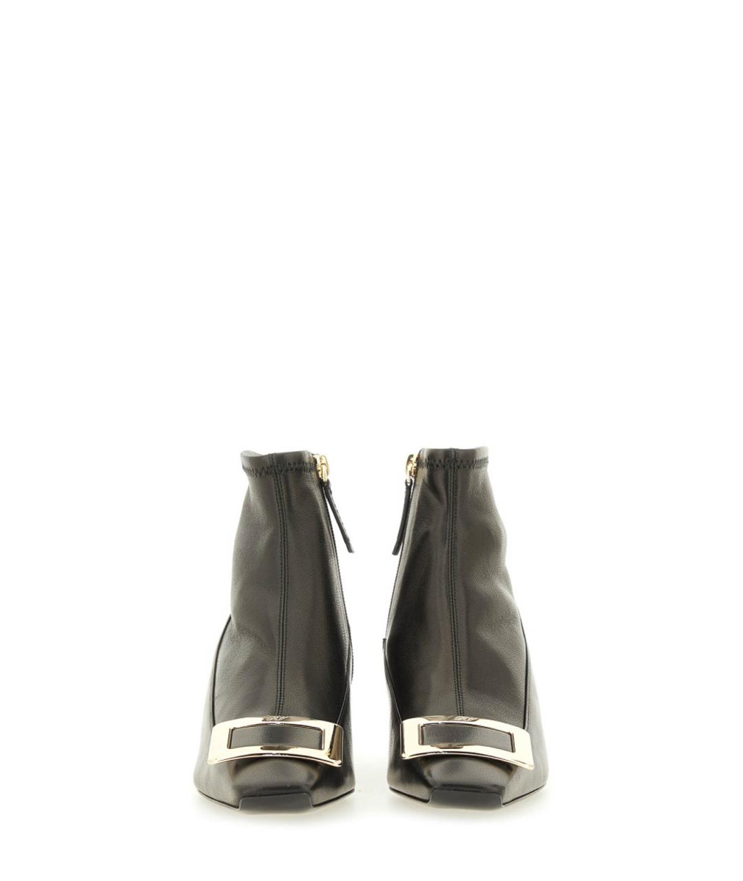 ROGER VIVIER Черные кожаные сапоги, фото 4