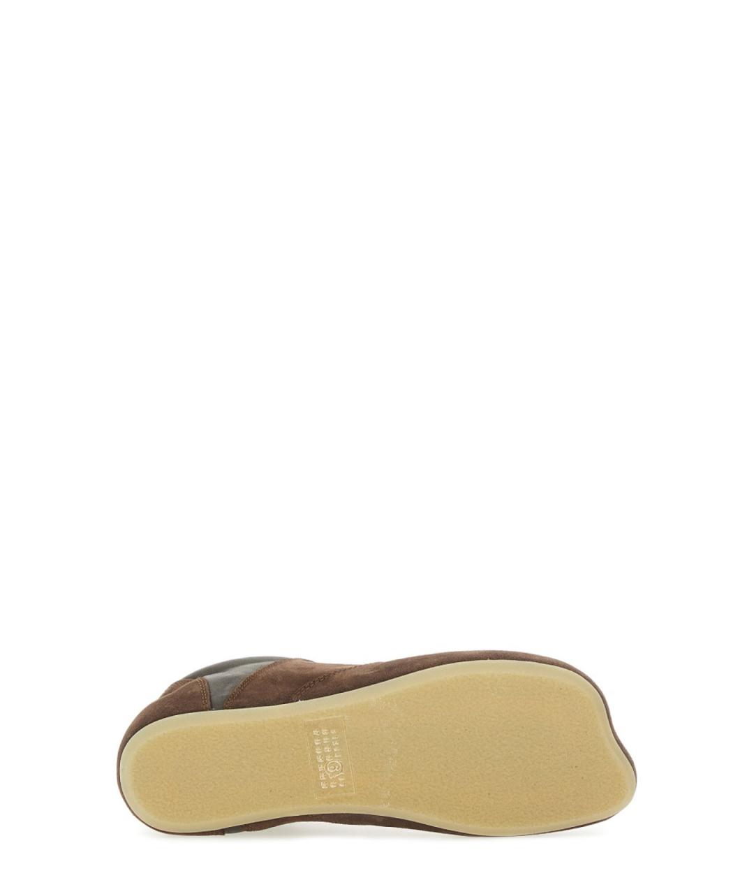 MM6 MAISON MARGIELA Коричневые кожаные кроссовки, фото 5