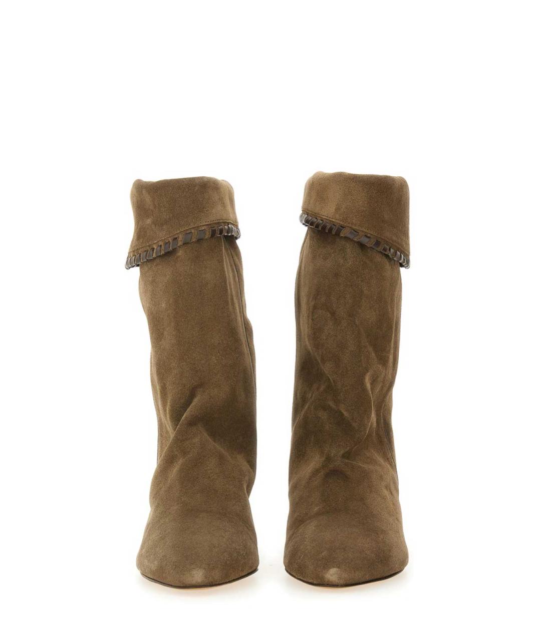 ISABEL MARANT Зеленые кожаные сапоги, фото 4