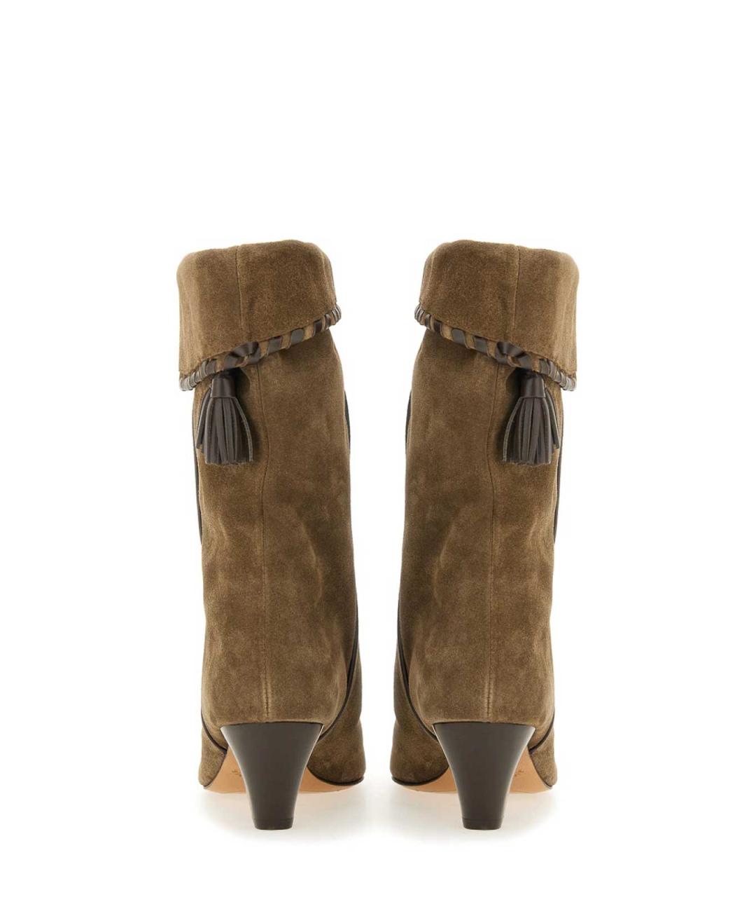 ISABEL MARANT Зеленые кожаные сапоги, фото 3